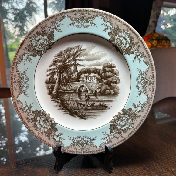 Johnson Brothers “River Scenes” 10.75” Accent Dinner Plates England  Windmill - Picture 1 of 6